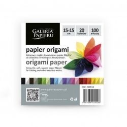 Papier do origami kwadraty 15 x 15 cm/100 szt. w 20 kolorach