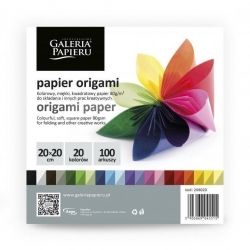 Papier do origami kwadraty 20 x 20 cm/100 szt. w 20 kolorach