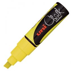 Marker kredowy uni chalk pwe-8k żółty ścięty