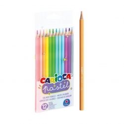 Kredki ołówkowe carioca 12 kolorów pastel 